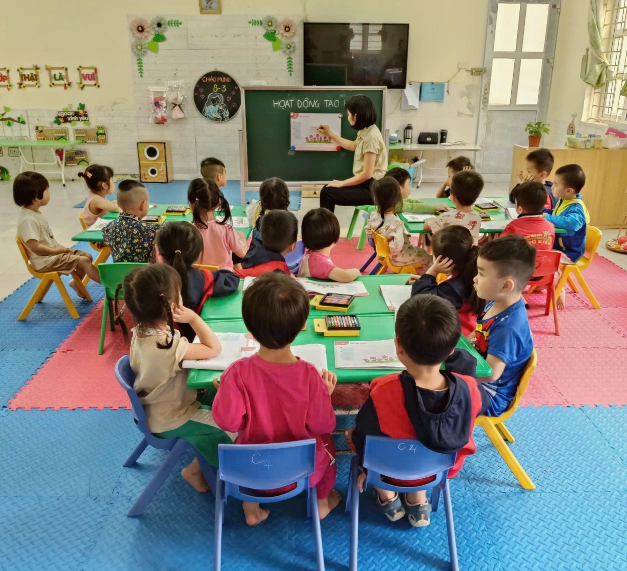 Sản phẩm hoàn thiện của bé khi vẽ ông mặt trời