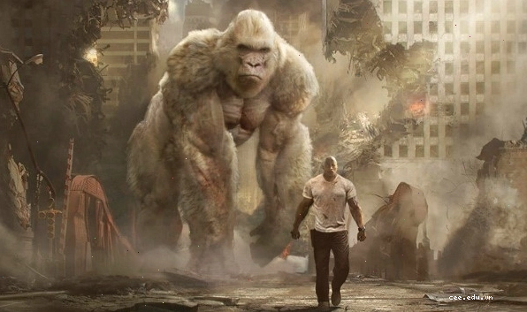 Siêu Thú Cuồng Nộ - Rampage (2018) với cảnh quái vật tấn công thành phố