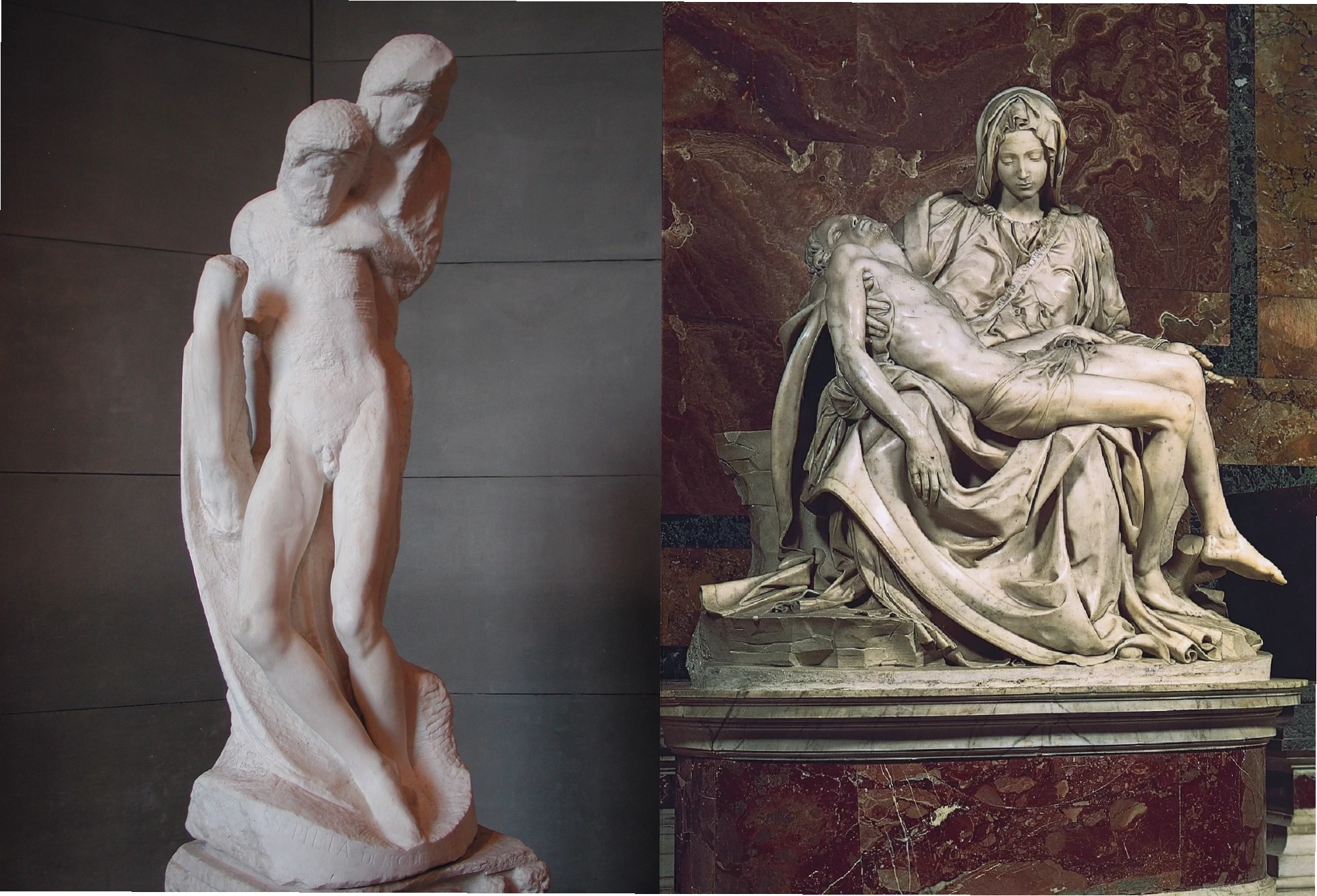 So sánh tác phẩm của Michelangelo