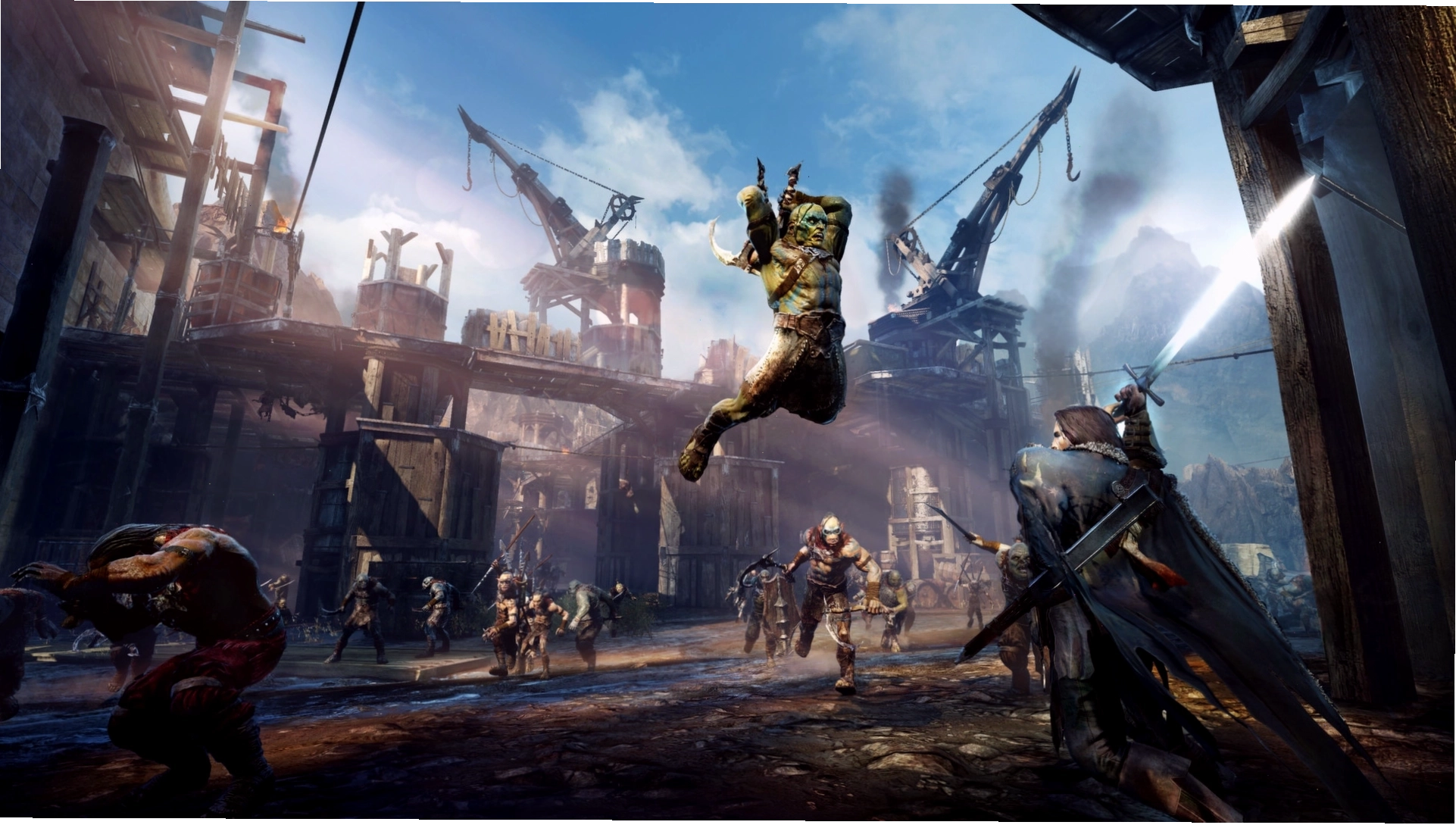 Talion trong Middle-earth: Shadow of Mordor thực hiện đòn tấn công