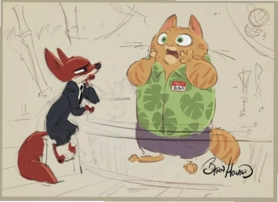 Thiết kế trang phục ban đầu của Nick Wilde