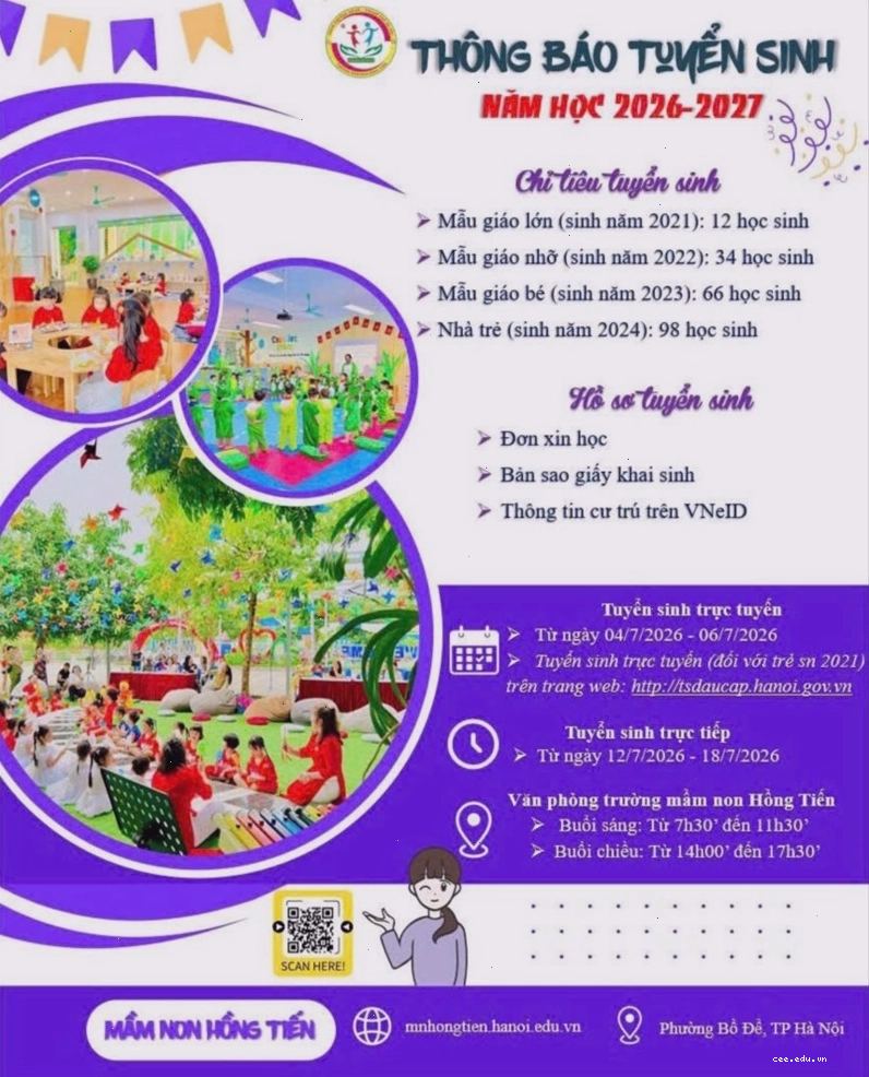 Thông báo tuyển sinh liên quan đến nhân vật hoạt hình