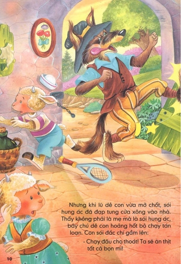 Truyện cổ tích: Chó sói và bảy chú dê con - hình ảnh minh họa khác